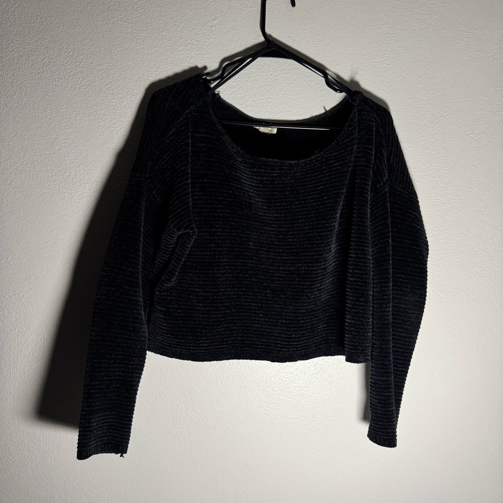 Garage Midnight Black Knit Top